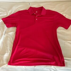 PGA Tour Red Polo Shirt Vibrant Short Sleeve